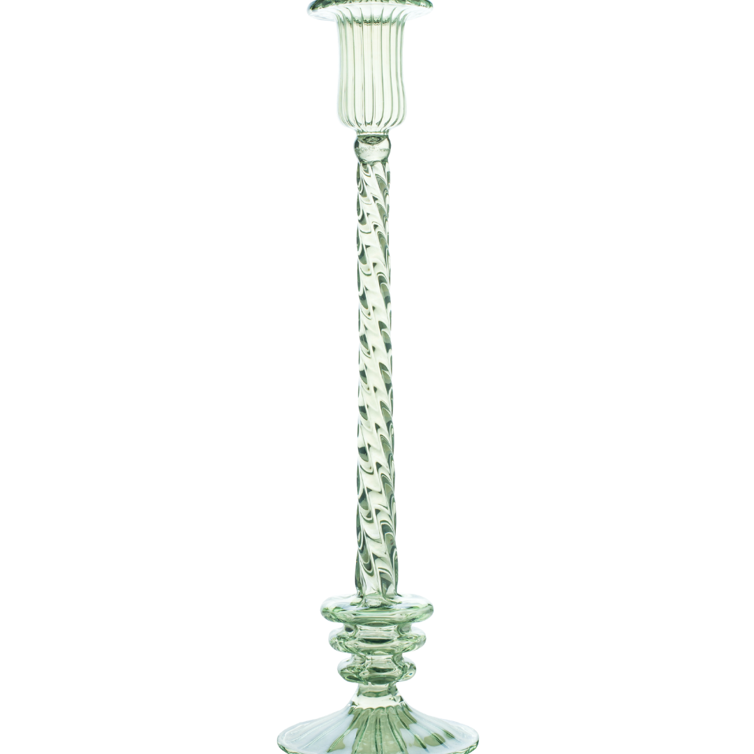 Thebes Green Glass Candle Holder Candlestick Issy Granger 