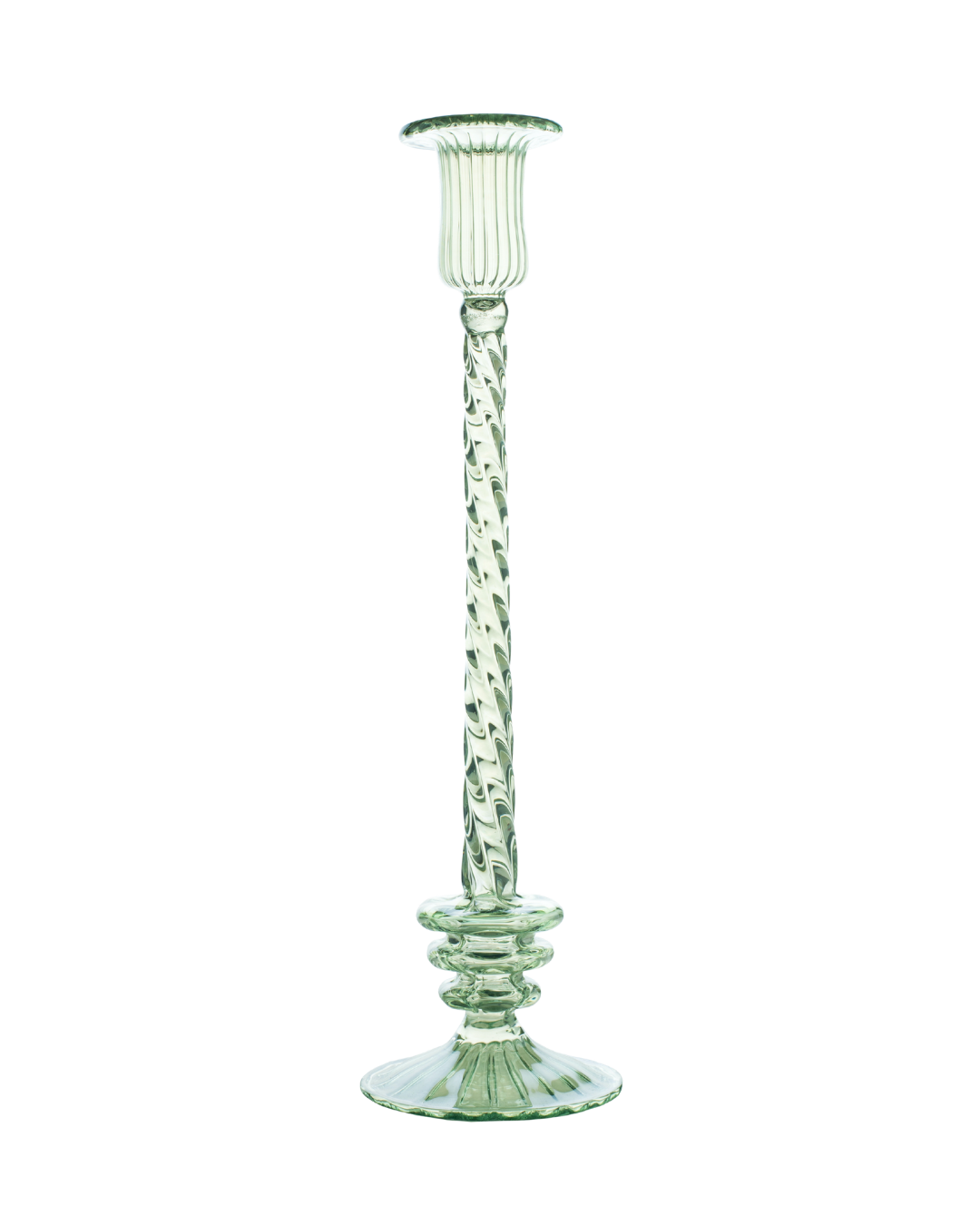 Thebes Green Glass Candle Holder Candlestick Issy Granger 
