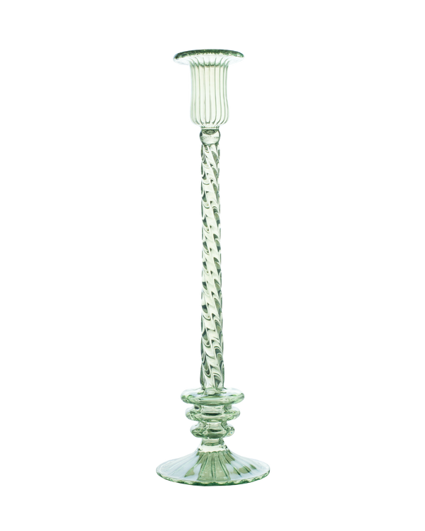 Thebes Green Glass Candle Holder Candlestick Issy Granger 