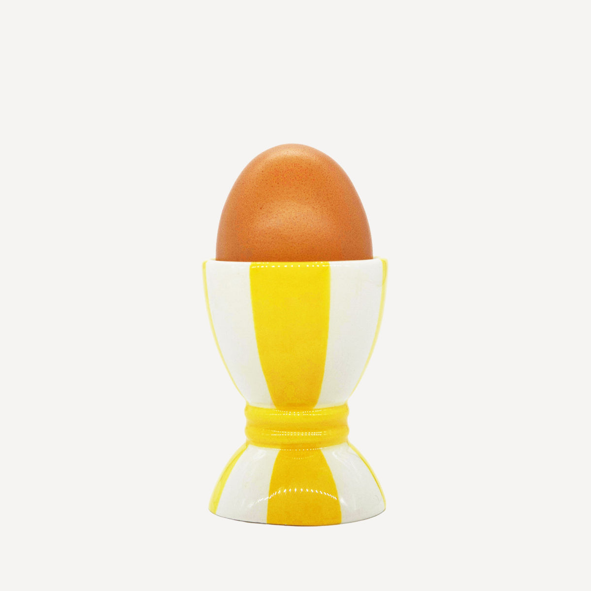 Striped Egg Cup - Yellow