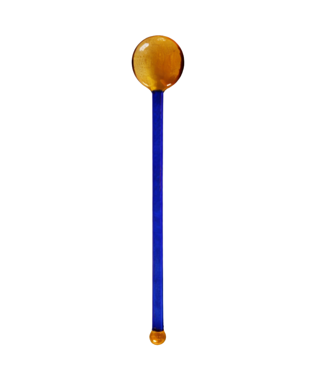 Small Glass Spoon - Amber & Blue (Seconds)