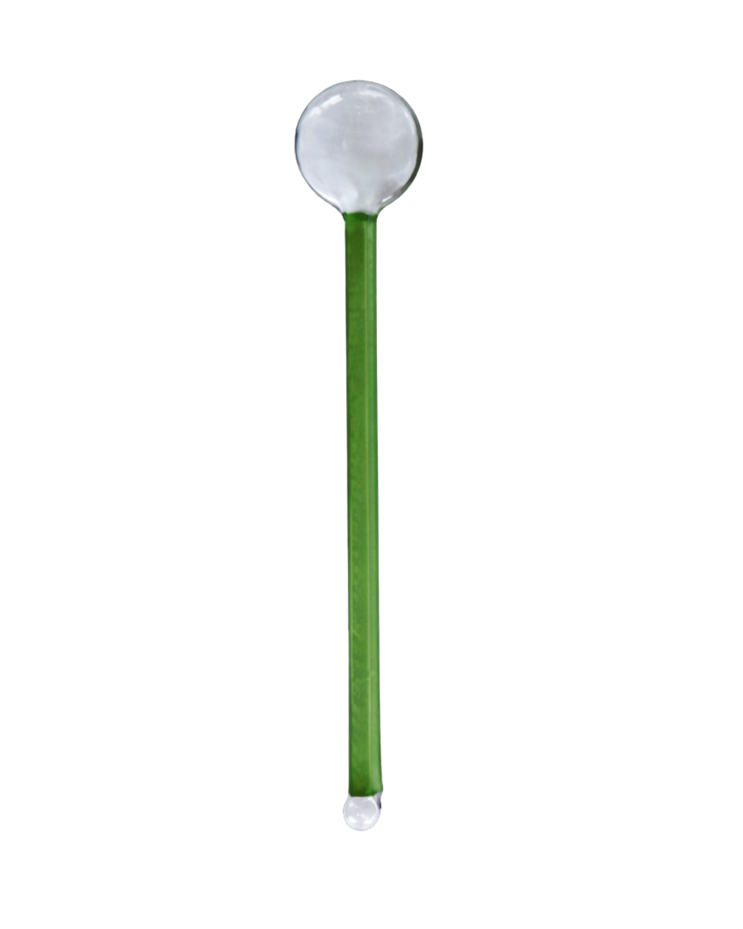 Small Glass Spoon - Clear & Green (Seconds)