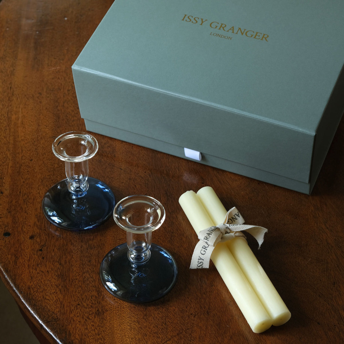 Pebble Candlelight Set - Blue