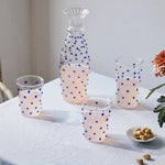 Issy Granger Blue Spotty Carafe tumbler water glass