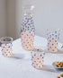 Blue Pom Glass Carafe