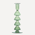 Issy Granger Green Glass Candlestick, Candle Holder  
