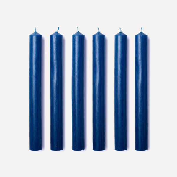 Issy Granger | Blue Wax Coloured Dinner Candles 