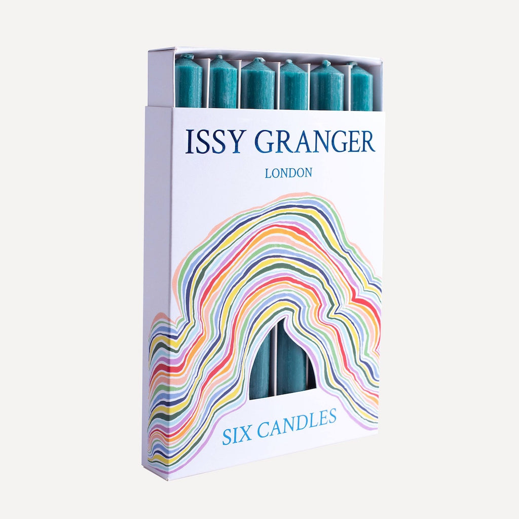 Issy Granger | Dark Green Wax Coloured Dinner Candles