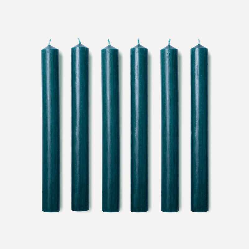 Issy Granger | Green Wax Coloured Dinner Candles