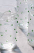 Issy Granger - Green Spotty Pom Highball cocktail Glass Vase 