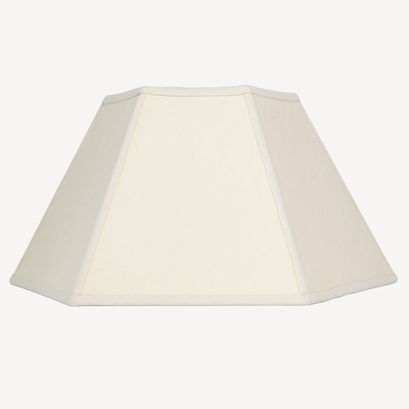 Issy Granger Large Hexagon Cream Linen Lampshade. Shade. Table Lamp. Lighting Shade