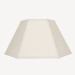 Issy Granger Medium Hexagon Cream Linen Lampshade. Shade. Table Lamp. Lighting Shade