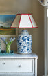 Issy Granger Large Red Trim Hexagon Lampshade Shade 