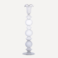 Issy Granger Tall  Clear Glass Candlestick Candle Holder