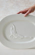 Issy Granger Ceramic Serving Plate. Ancient Rome. Bacchus Plate. White Ceramic platter. 