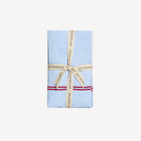 Issy Granger Double Piped Blue Linen Napkin