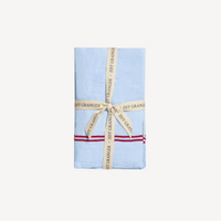 Issy Granger Double Piped Blue Linen Napkin