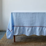 Issy Granger Blue Linen Tablecloth 