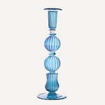 Issy Granger | Blue Glass Candlestick | Candle Holder