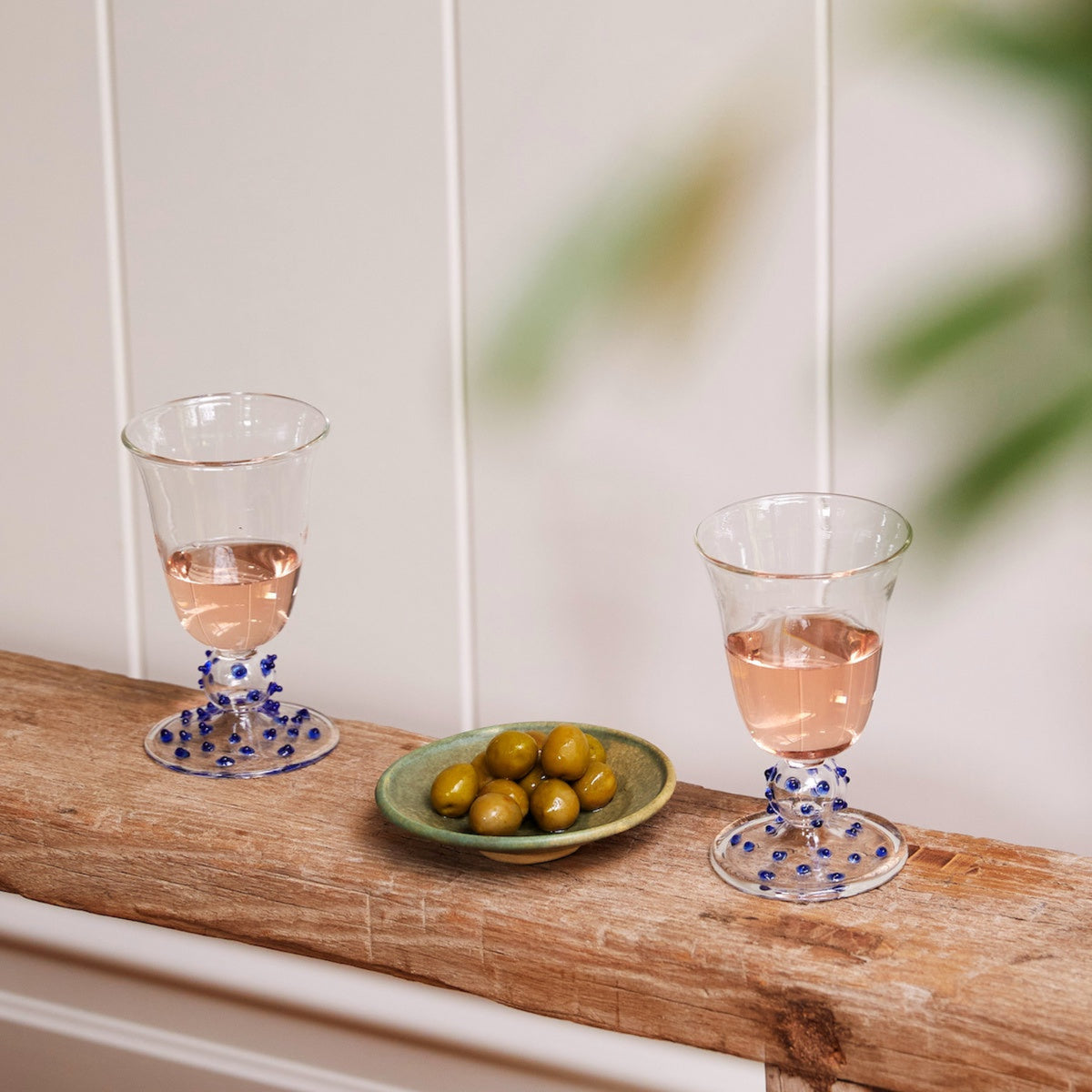 Issy Granger - Blue Spotty Wine Glass tumbler