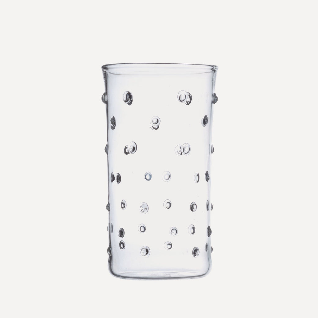 Issy Granger Clear Dotty Highball Cocktail Glass. 