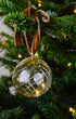 Issy Granger Gold Glass Christmas Baubles. Glass Christmas tree ornaments. Tree decorations. Bx of six glass Christmas baubles. 