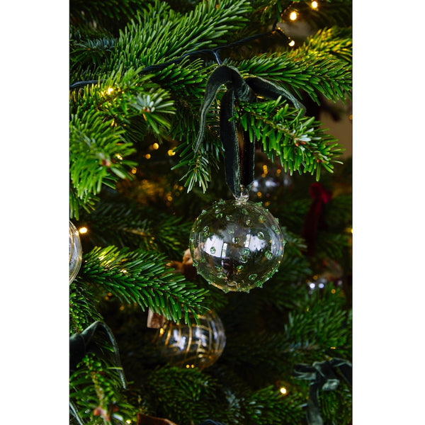 Issy Granger Green Glass Christmas Bauble Tree Ornament 