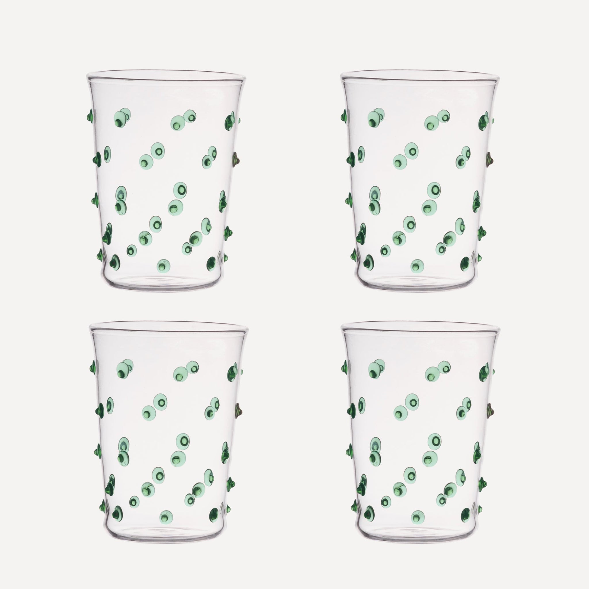 Issy Granger Green Pom Tumbler - Set of Four