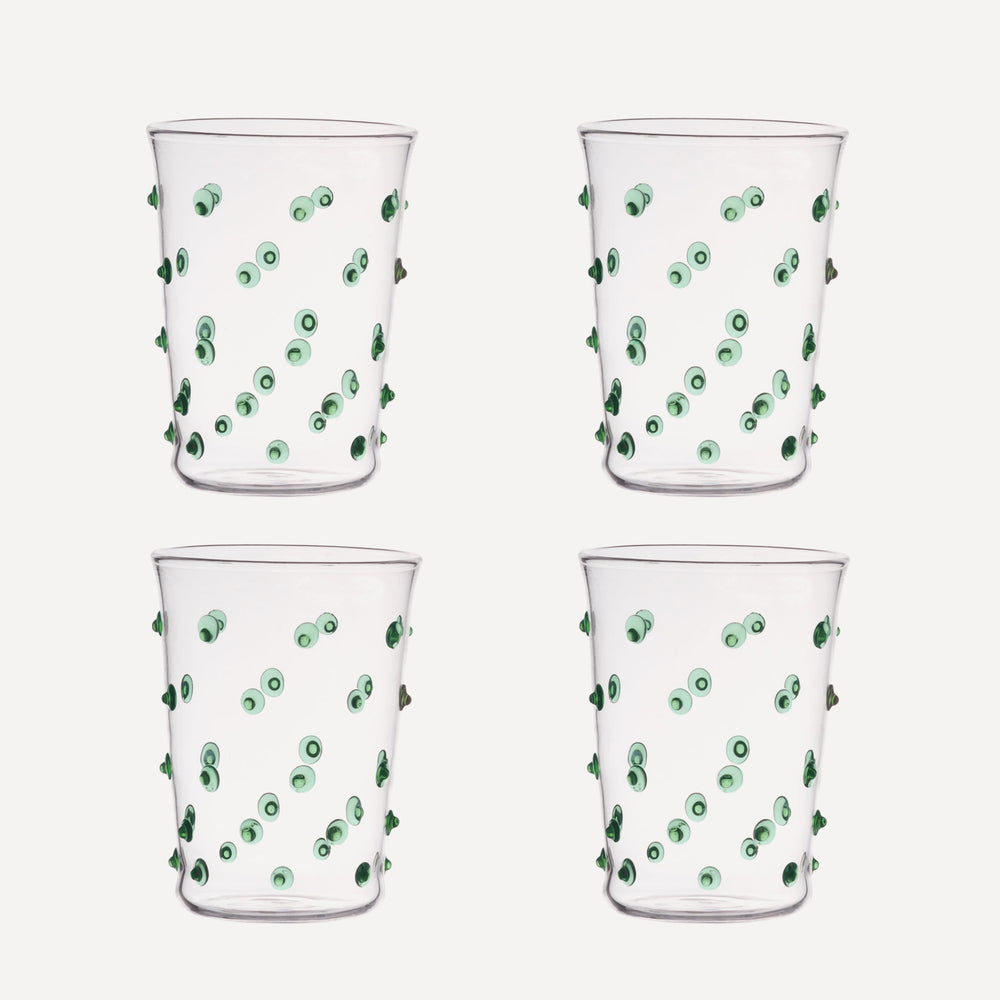 ISSY GRANGER - Green Pom Tumbler - Set of Four