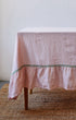 Issy Granger Pink Double Piped Linen Tablecloth