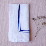 Issy Granger White piped linen napkin