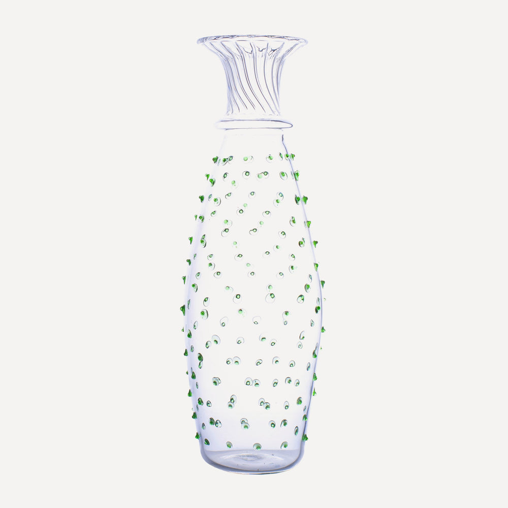 ISSY GRANGER - Green Pom Glass Carafe