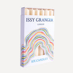 Issy Granger set of six Ivory Cream Dinner Candles