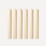 Issy Granger set of six Ivory Cream Dinner Candles