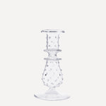 Issy Granger Clear Glass Handmade Candlestick Candle Holder
