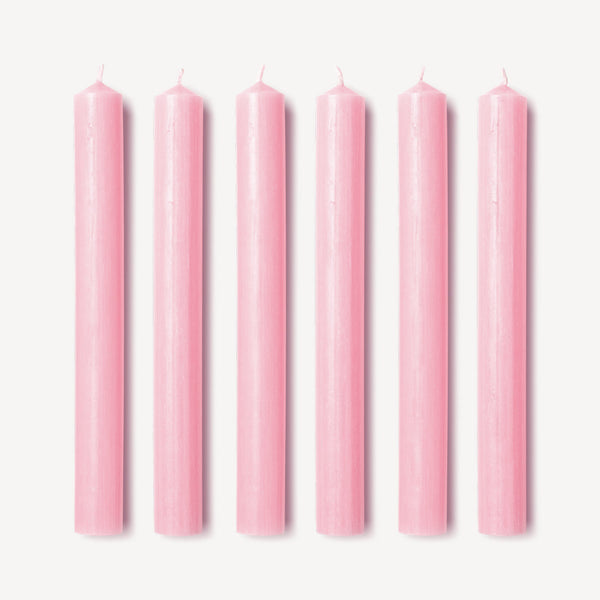 Issy Granger Pale Pink Dinner Candles. Wax Dinner Candles