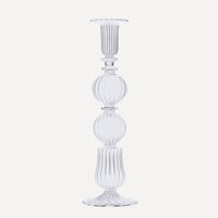 Issy Granger Tall Clear Glass Candlestick candle holder