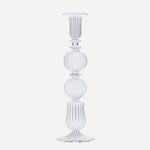 Issy Granger Tall Clear Glass Candlestick candle holder