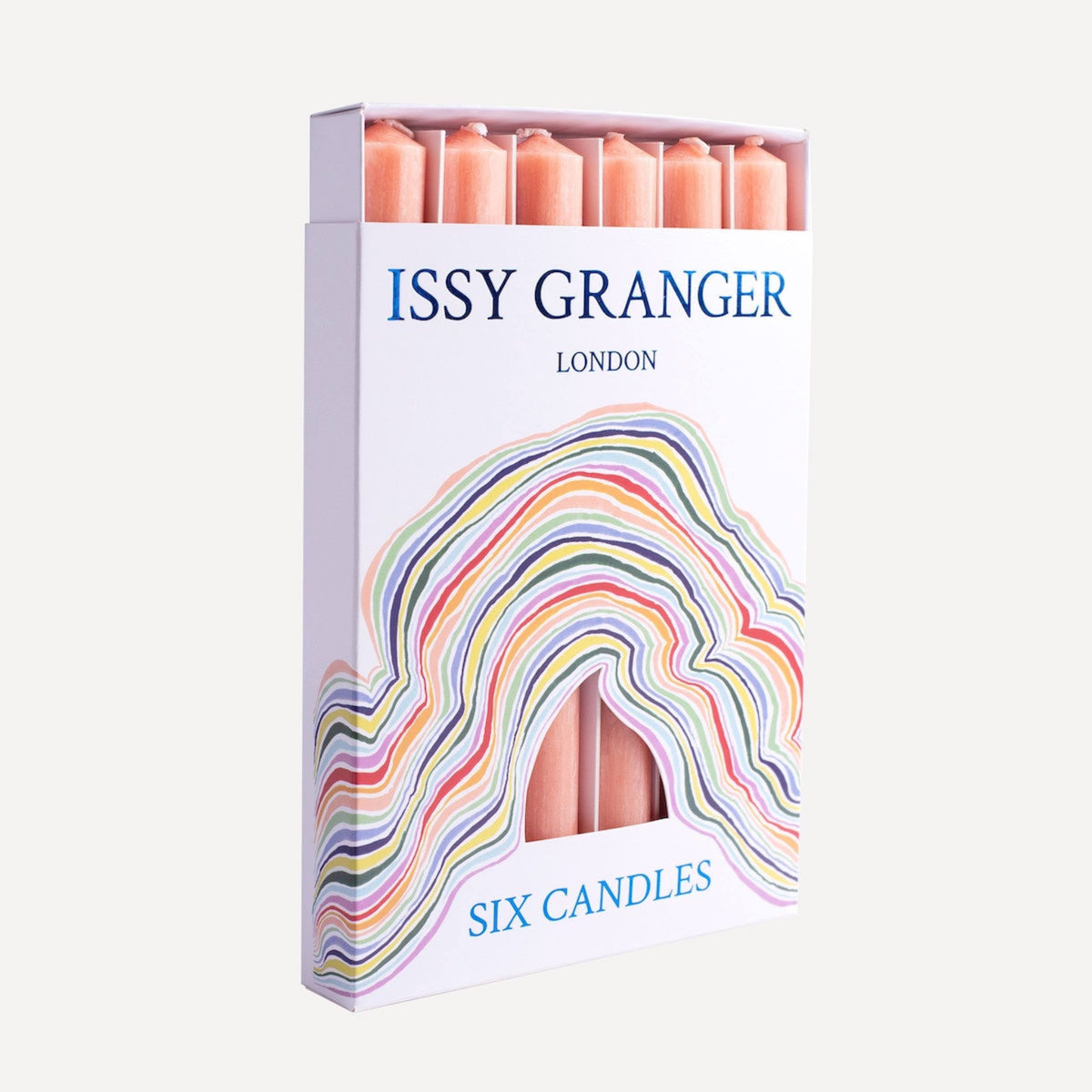 Issy Granger | Orange Wax Coloured Dinner Candles