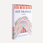 Issy Granger | Orange Wax Coloured Dinner Candles