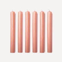 Issy Granger | Orange Wax Coloured Dinner Candles