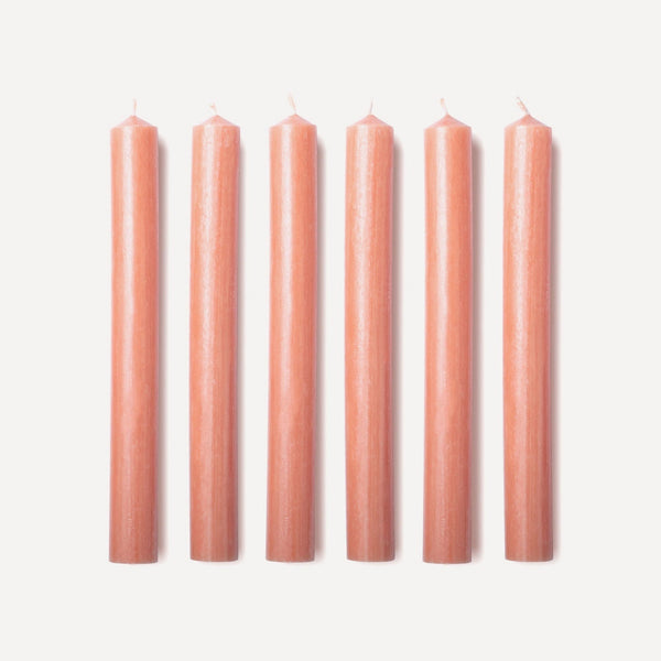 Issy Granger | Orange Wax Coloured Dinner Candles