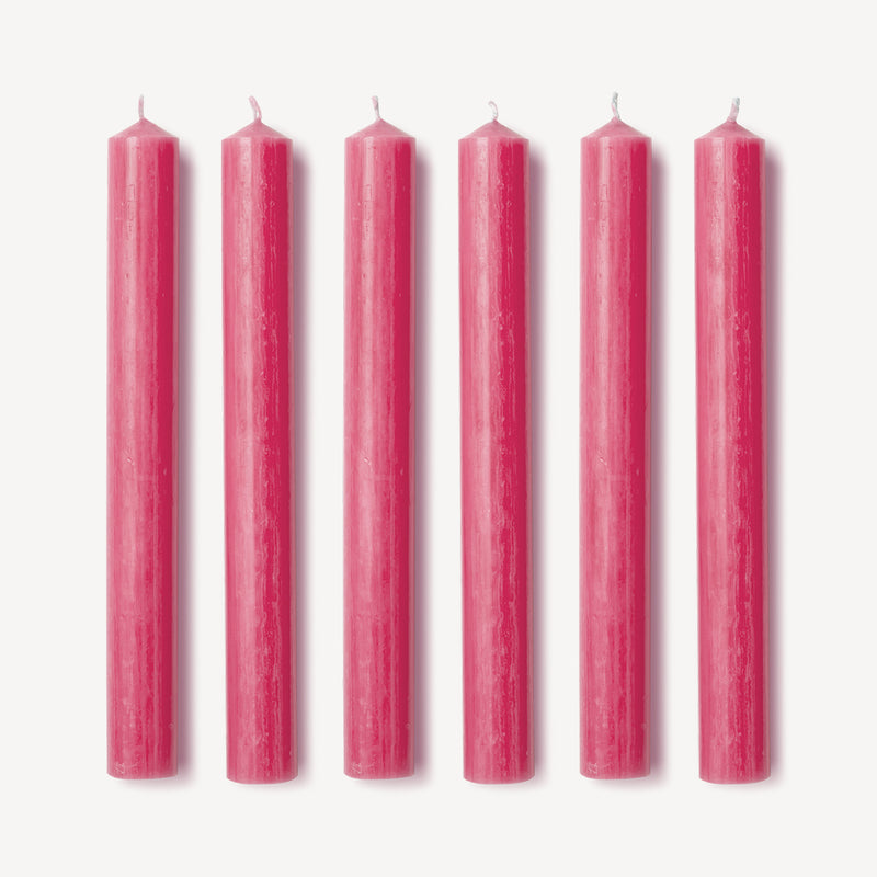 Issy Granger Raspberry Pink Wax Dinner Candles