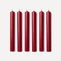 Issy Granger set of six Red Wax Dinner Candles 