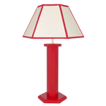 Hexagon Table Lamp - August Red