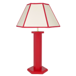 Hexagon Table Lamp - August Red