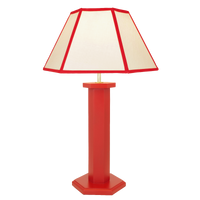 Hexagon Table Lamp - August Red