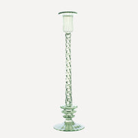 Issy Granger Tall Green Glass Candlestick, Candle Holder