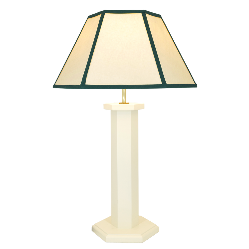 Hexagon Table Lamp - Oyster White